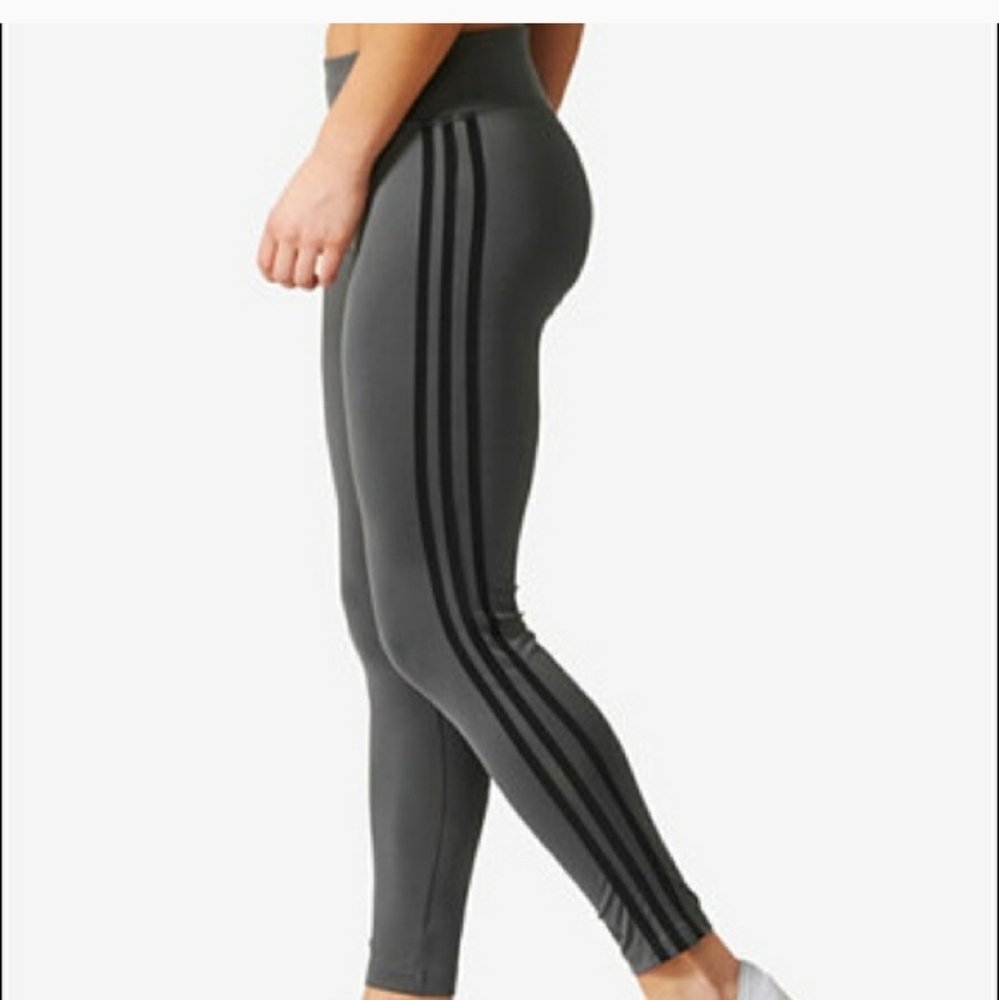 Adidas climalite 3 stripe leggings